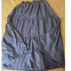 Quince Slate Blue Tiered Maxi Skirt